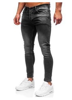 Czarne spodnie jeansowe męskie skinny fit Denley R927 ze sklepu Denley w kategorii Jeansy męskie - zdjęcie 104887692