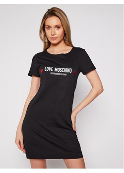 Love Moschino sukienka mini z krótkim rękawem z okrągłym dekoltem 