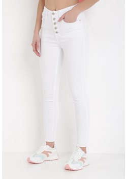 Białe Spodnie Skinny Kyllienne ze sklepu Born2be Odzież w kategorii Spodnie damskie - zdjęcie 105033691