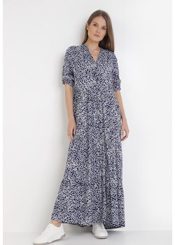 Granatowa Sukienka Nemesia ze sklepu Born2be Odzież w kategorii Sukienki - zdjęcie 105126040