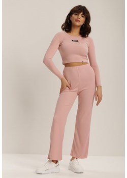 Różowe Spodnie Szerokie Salanome ze sklepu Renee odzież w kategorii Spodnie damskie - zdjęcie 105333054