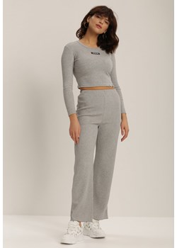 Szare Spodnie Szerokie Salanome ze sklepu Renee odzież w kategorii Spodnie damskie - zdjęcie 105404834