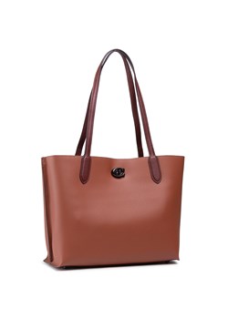 Shopper bag Coach bez dodatków matowa mieszcząca a8 