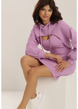 Liliowy Komplet Dwuczęściowy Amapea ze sklepu Renee odzież w kategorii Komplety i garnitury damskie - zdjęcie 105738543