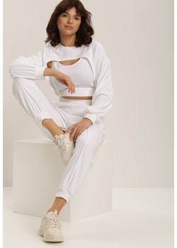 Biały Komplet Dwuczęściowy Azafa ze sklepu Renee odzież w kategorii Dresy damskie - zdjęcie 105738553