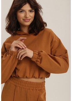 Jasnobrązowa Bluza Idahlato ze sklepu Renee odzież w kategorii Bluzy damskie - zdjęcie 105738593