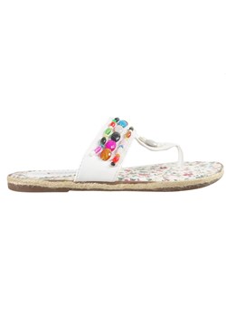 Białe klapki japonki płaskie lekkie buty na lato ze sklepu Kokietki w kategorii Espadryle damskie - zdjęcie 106048674