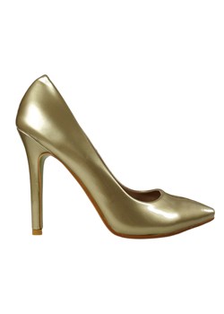 Złote szpilki damskie perłowy odcień buty ze sklepu Kokietki w kategorii Czółenka - zdjęcie 106049232