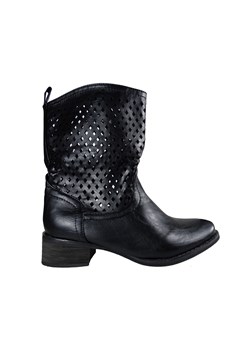 Czarne botki damskie ażurowe buty ze sklepu Kokietki w kategorii Botki - zdjęcie 106049824