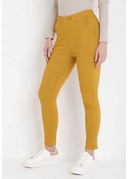 Żółte Spodnie Skinny Aeliyah ze sklepu Born2be Odzież w kategorii Spodnie damskie - zdjęcie 106052871