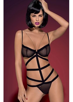 Obsessive czarne body damskie z łańcuszkiem Bondy teddy, Kolor czarny, Rozmiar S/M, Obsessive - id: 68124 - marki Obsessive - 106145964 Obsessive czarne body damskie z łańcuszkiem Bondy teddy, Kolor czarny, Rozmiar S/M, Obsessive ze sklepu Intymna w kategorii Body damskie - zdjęcie 106145964
