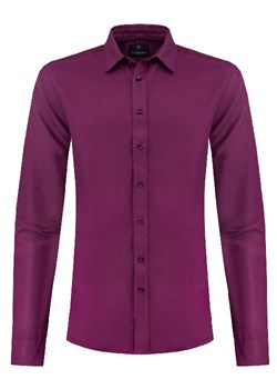 koszula męska di selentino fioletowa gładka classic fit ze sklepu Royal Shop w kategorii Koszule męskie - zdjęcie 106321312