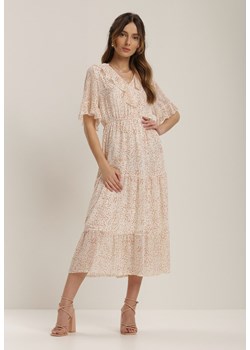 Kremowa Sukienka Corrarene ze sklepu Renee odzież w kategorii Sukienki - zdjęcie 106440331