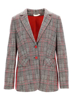 Żakiet w kratę z czerwonymi wstawkami Potis & Verso KARO ze sklepu Eye For Fashion w kategorii Marynarki damskie - zdjęcie 106971463