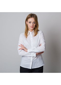 Koszula damska Willsoor elegancka z kołnierzykiem biała  ze sklepu Willsoor w kategorii Koszule damskie - zdjęcie 107226623