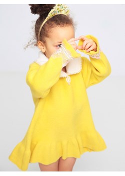 Żółta dzianinowa sukienka dziecięca Anima by Justyna Steczkowska ze sklepu Eye For Fashion w kategorii Sukienki dziewczęce - zdjęcie 107390704