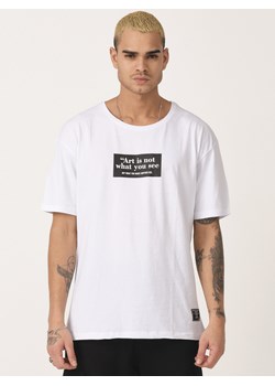 T-Shirt męski z nadrukiem biały OZONEE MR/21540 ze sklepu ozonee.pl w kategorii T-shirty męskie - zdjęcie 107771031
