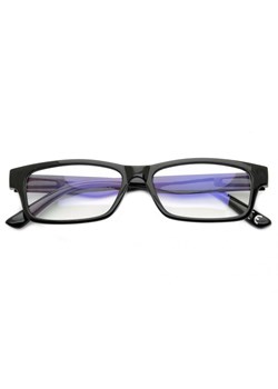 Okulary z filtrem Antyrefleksyjne zerówki Nerdy prostokątne DR-108-C1 ze sklepu Stylion w kategorii Okulary korekcyjne męskie - zdjęcie 107783770