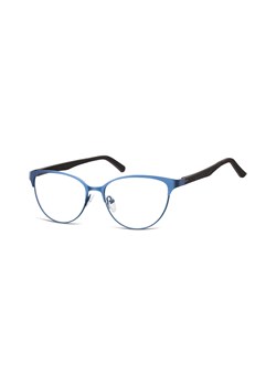 Oprawki okularowe kocie oczy damskie stalowe,giętki zausznik Sunoptic 980A niebieskie ze sklepu Stylion w kategorii Oprawki do okularów damskie - zdjęcie 107783860