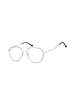 Okulary oprawki Pilotki zerówki metalowe korekcyjne 932 srebrne + czarne ze sklepu Stylion w kategorii Okulary zerówki męskie - zdjęcie 107784051