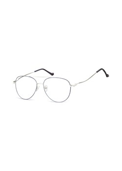 Okulary oprawki Pilotki zerówki metalowe korekcyjne 932A srebrne + niebieskie ze sklepu Stylion w kategorii Okulary zerówki męskie - zdjęcie 107784053