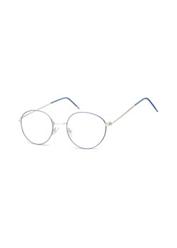 Lenonki Okulary oprawki optyczne 929A srebrne + niebieskie ze sklepu Stylion w kategorii Oprawki do okularów męskich - zdjęcie 107784141