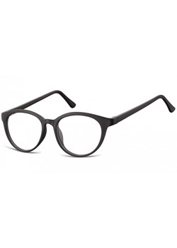 Okulary oprawki korekcyjne okrągłe Lenonki zerówki Sunoptic CP140 czarne ze sklepu Stylion w kategorii Okulary zerówki męskie - zdjęcie 107784453