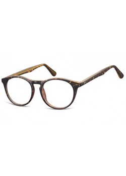 Okulary oprawki korekcyjne okrągłe Lenonki zerówki Sunoptic CP146 panterka-szylkret ze sklepu Stylion w kategorii Okulary zerówki męskie - zdjęcie 107784483