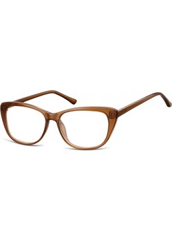 Okulary oprawki korekcyjne Kocie Oczy zerówki Sunoptic CP129E brązowe ze sklepu Stylion w kategorii Okulary zerówki męskie - zdjęcie 107784593