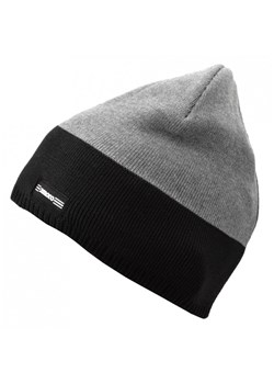 Męska Zimowa Czapka Szaro-czarna z polarem - L/XL 2MORO ST-512A ze sklepu Stylion w kategorii Czapki zimowe męskie - zdjęcie 107784941