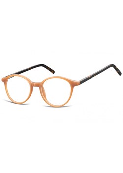 Okulary oprawki zerówki korekcyjne lenonki Unisex Sunoptic AC23F brąz +  panterka ze sklepu Stylion w kategorii Okulary zerówki męskie - zdjęcie 107785073