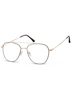 Oprawki okulary  Pilotki zerówki korekcyjne 922D czarno-złote ze sklepu Stylion w kategorii Okulary zerówki męskie - zdjęcie 107785191