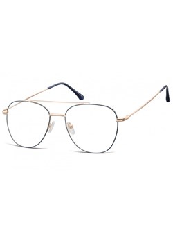 Oprawki okulary  Pilotki zerówki korekcyjne 922E granatowo-złote ze sklepu Stylion w kategorii Okulary zerówki męskie - zdjęcie 107785193