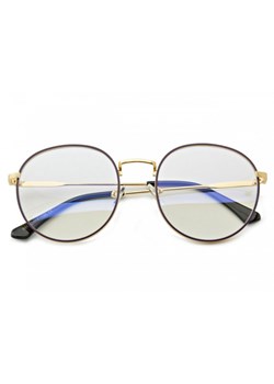 Lenonki okulary z filtrem zerówki z ANTYREFLEKSEM złoto-fioletowe 2525-3 ze sklepu Stylion w kategorii Okulary korekcyjne damskie - zdjęcie 107785323