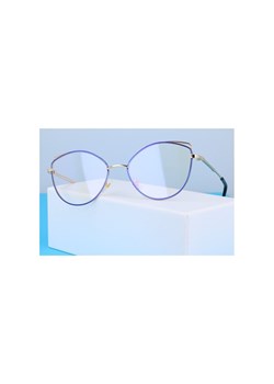 Okulary z filtrem zerówki DAMSKIE kocie oczy z antyrefleksem Blue 2527-1 ze sklepu Stylion w kategorii Okulary zerówki damskie - zdjęcie 107785331