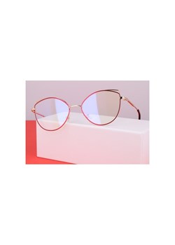 Okulary z filtrem zerówki DAMSKIE kocie oczy z antyrefleksem RED 2527-2 ze sklepu Stylion w kategorii Okulary zerówki damskie - zdjęcie 107785333