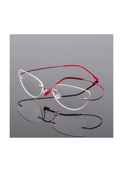 Bezramkowe damskie okulary bordowe z filtrem antyrefleksyjnym SCH-503 ze sklepu Stylion w kategorii Okulary korekcyjne damskie - zdjęcie 107786270