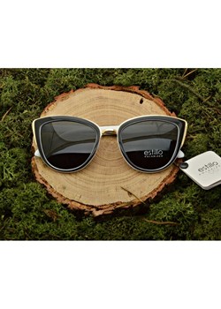 Damskie okulary przeciwsłoneczne polaryzacyjne czarno-białe EST-03 ze sklepu Stylion w kategorii Okulary przeciwsłoneczne damskie - zdjęcie 107786541