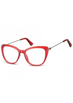 Okulary oprawki zerówki korekcyjne Kocie Oczy Sunoptic AC8F czerwone ze sklepu Stylion w kategorii Okulary zerówki męskie - zdjęcie 107786573