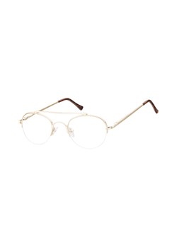 Okulary oprawki korekcyjne metalowo-żyłkowe Okrągłe 786C złote ze sklepu Stylion w kategorii Okulary korekcyjne męskie - zdjęcie 107786913