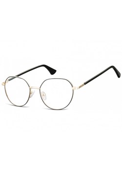 Lenonki okrągłe Okulary oprawki optyczne 916 złoto-czarne ze sklepu Stylion w kategorii Oprawki do okularów męskich - zdjęcie 107786930