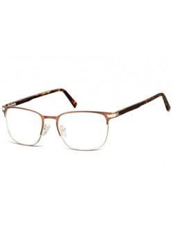 Okulary oprawki optyczne korekcyjne Sunoptic 917E brązowo-złote ze sklepu Stylion w kategorii Okulary korekcyjne męskie - zdjęcie 107786952