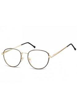 Owalne Okulary oprawki optyczne 918C czarno-złote ze sklepu Stylion w kategorii Oprawki do okularów męskich - zdjęcie 107786974