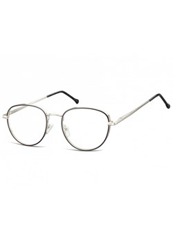 Owalne Okulary oprawki optyczne 918E czarno-srebrne ze sklepu Stylion w kategorii Oprawki do okularów męskich - zdjęcie 107786980