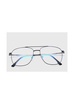 Czarne okulary aviator zerówki filtr Blue Light do komputera 2547-3 ze sklepu Stylion w kategorii Okulary korekcyjne męskie - zdjęcie 107787000