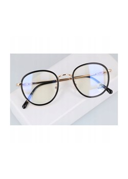 Okulary Lenonki filtr światła niebieskiego BLUE LIGHT do komputera zerówki 2548 złoto-czarne ze sklepu Stylion w kategorii Okulary korekcyjne damskie - zdjęcie 107787012