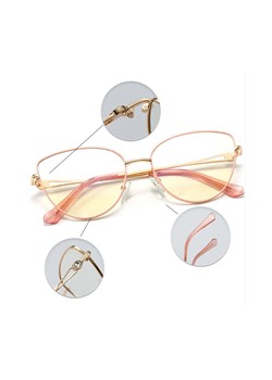 Różowe okulary do komputera Damskie zerówki kocie oczy 2556B ze sklepu Stylion w kategorii Okulary zerówki damskie - zdjęcie 107787062