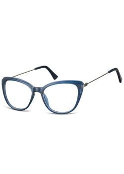 Oprawki korekcyjne okulary  Kocie Oczy zerówki damskie CP121B granatowe ze sklepu Stylion w kategorii Okulary korekcyjne damskie - zdjęcie 107787143