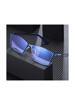 Męskie niebieskie okulary do komputera BLUE LIGHT zerówki 2554C ze sklepu Stylion w kategorii Okulary zerówki męskie - zdjęcie 107787172