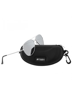Srebrne Okulary Pilotki Przeciwsłoneczne Polaryzacyjne Lustrzanki Stylion STL-03C7 ze sklepu Stylion w kategorii Okulary przeciwsłoneczne męskie - zdjęcie 107787193
